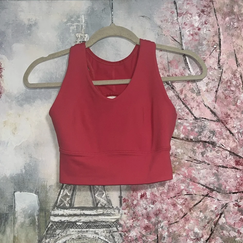 Women's Red Racerback Sports Bra